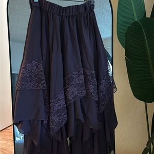 Elegant Purple Lace Skirt